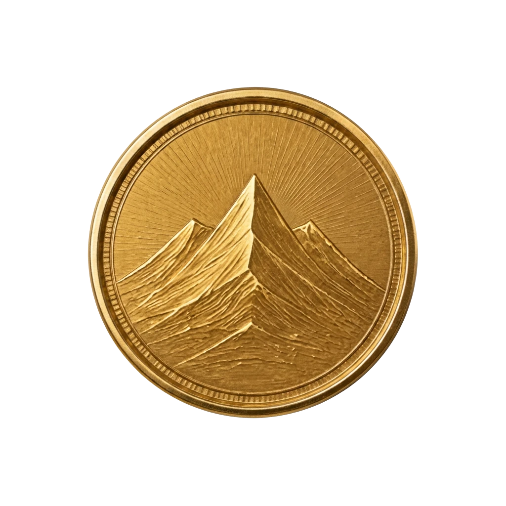 Peak-Atlas-Goldmünze am Zahlungseingang