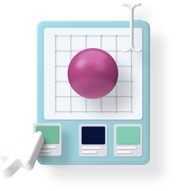 3D-Illustration: Tablet mit Diagrammen und Farbfeldern